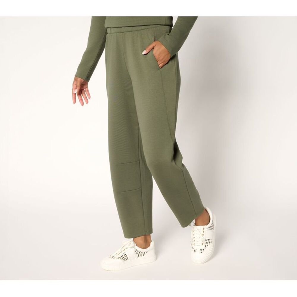 SUNNYLiFE Women's Pants Sz XL Scuba Knit Ankle Green A704350
